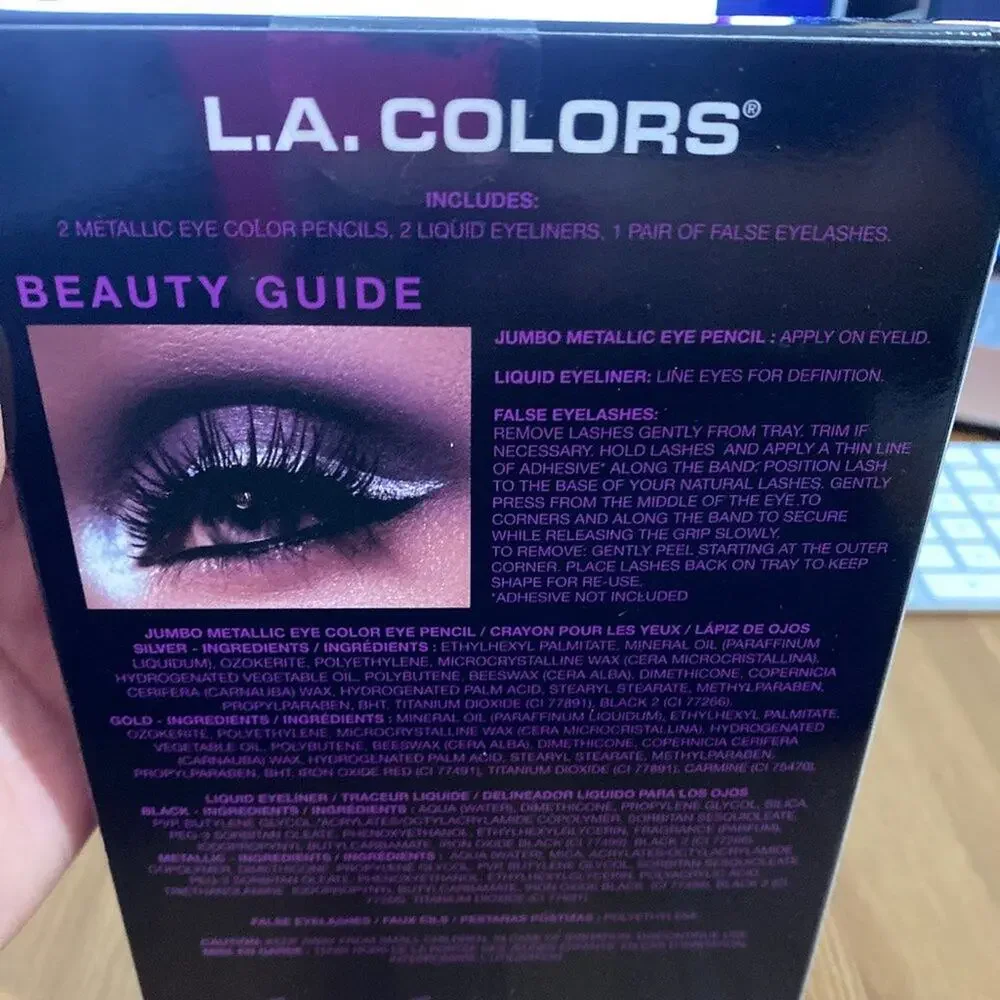 LA Colors Lashes Glamour Set 5 pieces NEW in box Makeup Eyes